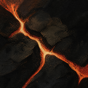 Magma thumbnail: molten orange folds over black basalt.