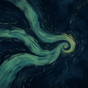 Ocean Current thumbnail: green-gold streaklines curling on deep blue.